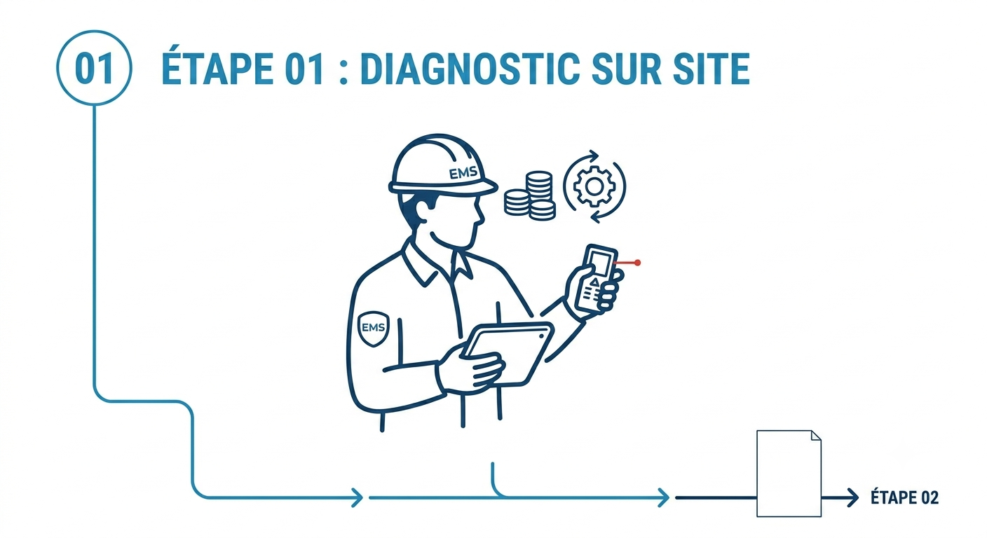 Étape 01 : Diagnostic sur site